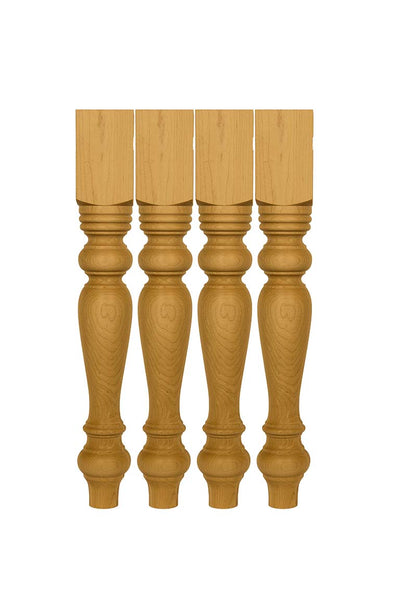 Unfinished Pine Table Legs - Set of Four