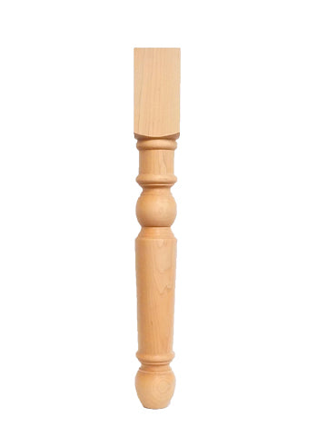 Wooden Turned Table Leg - 29 Inch