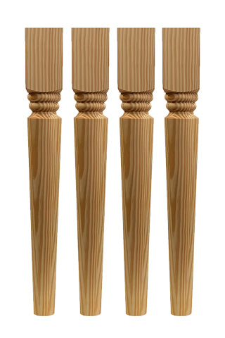 29'' x 3 1/2  in Wood Round Taper Legs